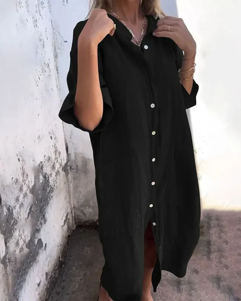 Valerie – Lässiges Damen Hemdblusenkleid