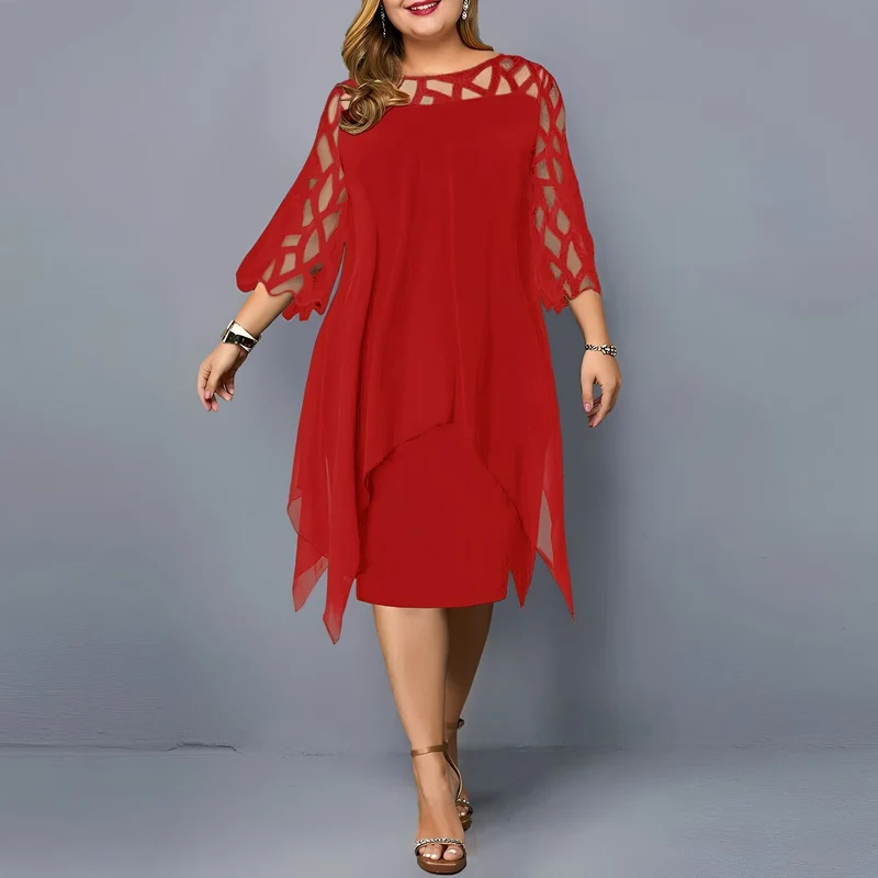 Eleanor - Elegantes Chiffon-Midikleid