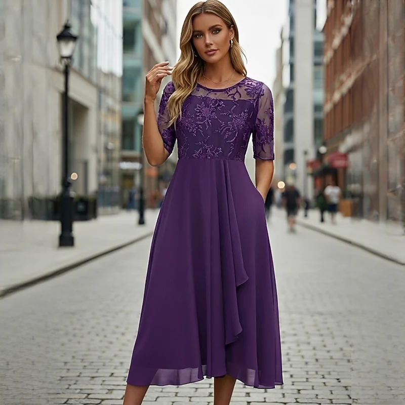 Victoria - Stilvolles Sommerkleid mit Spitze
