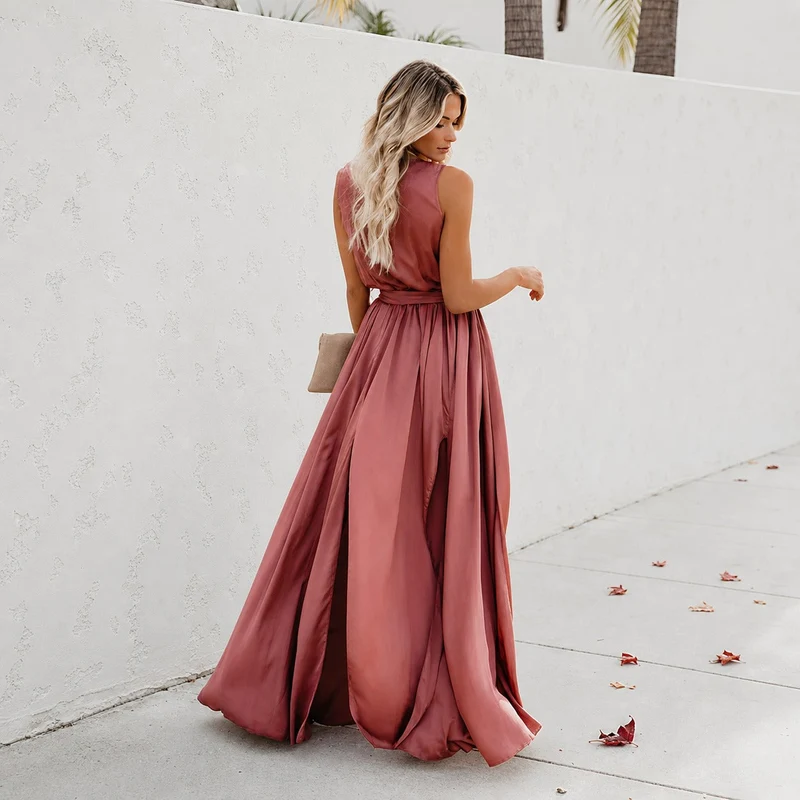 Kareem - Legeres Maxikleid mit Taillengürtel