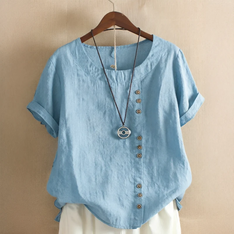Noelle - Schicke, locker sitzende Bluse mit Knöpfen