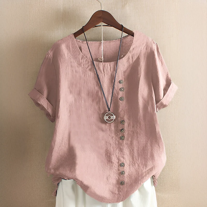 Noelle - Schicke, locker sitzende Bluse mit Knöpfen