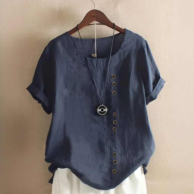 Noelle - Schicke, locker sitzende Bluse mit Knöpfen