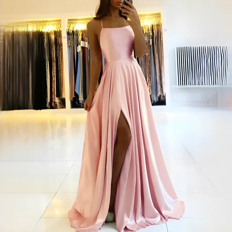 Shamcy - Elegantes langes Kleid mit Schlitz