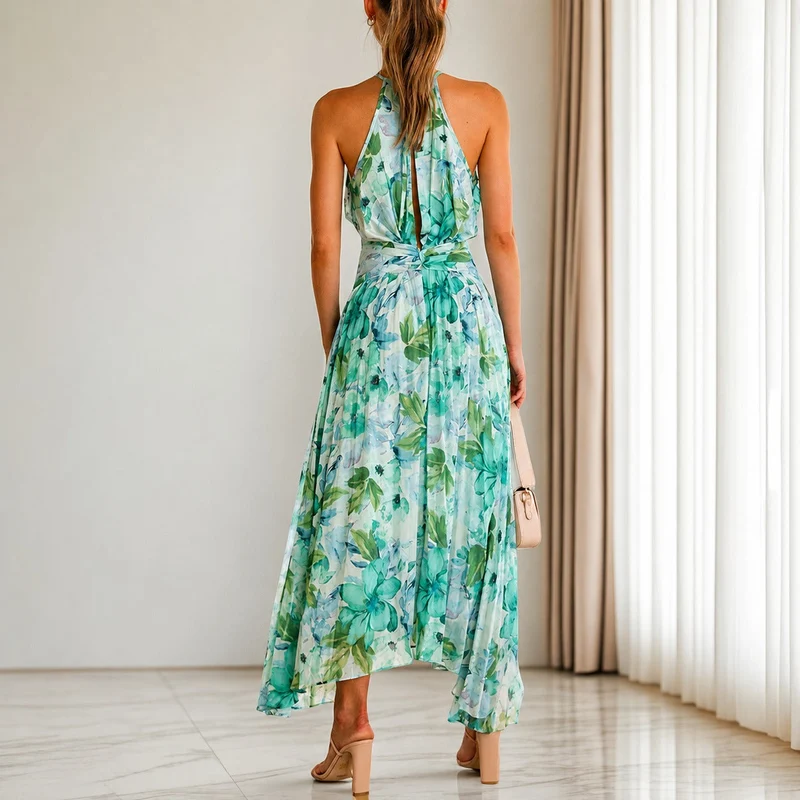 Emaan - Elegantes Maxi-Kleid mit Blumenmuster