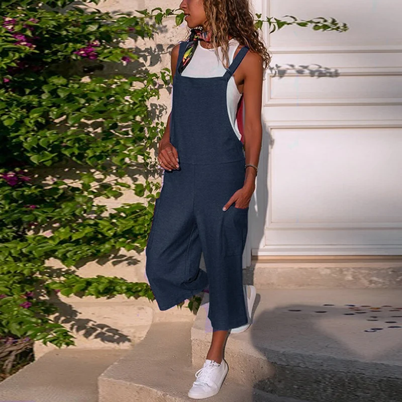 Sela - Lockere Damen-Latzhose aus Leinen