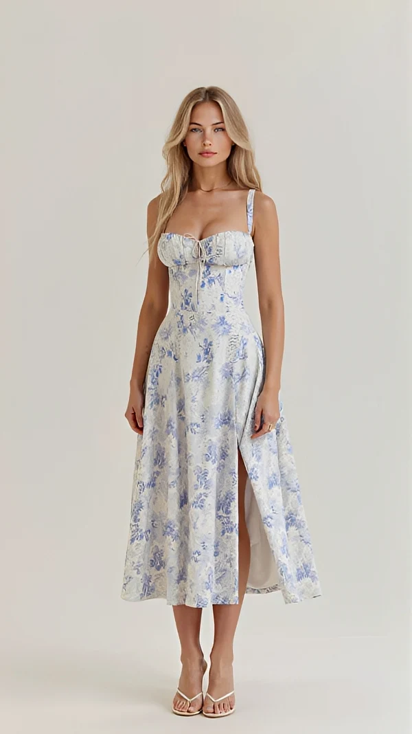 Kiana - Elegantes Midikleid mit Schlitz
