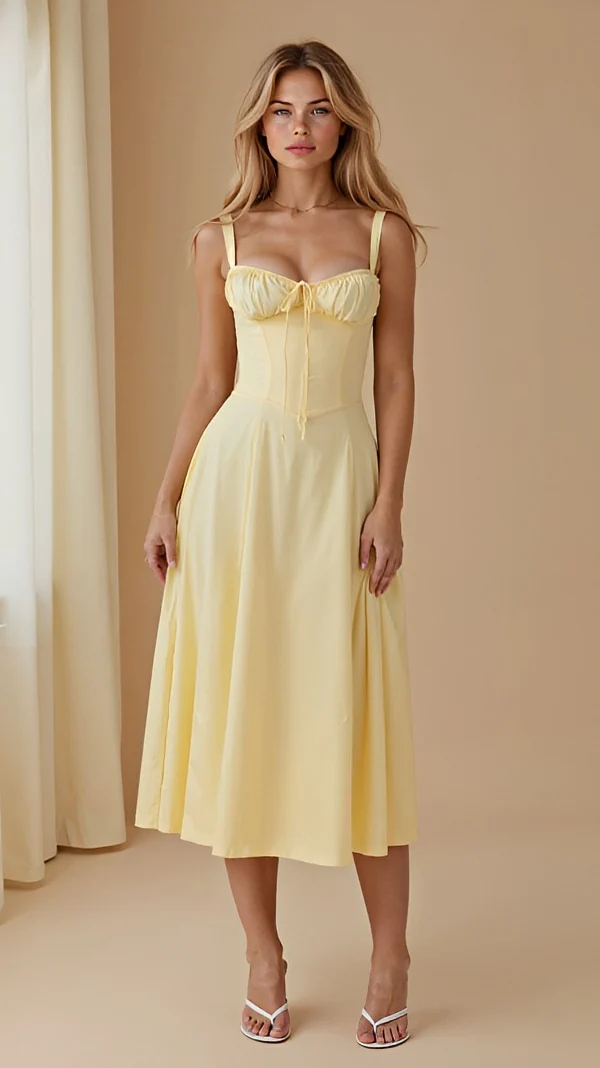 Kiana - Elegantes Midikleid mit Schlitz
