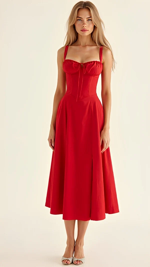 Kiana - Elegantes Midikleid mit Schlitz