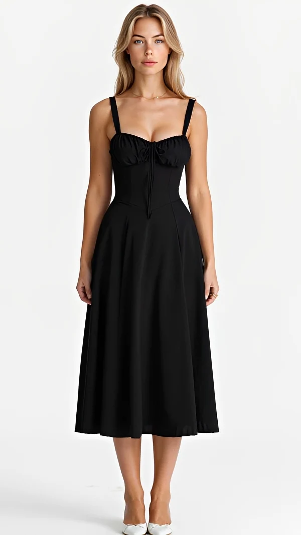 Kiana - Elegantes Midikleid mit Schlitz