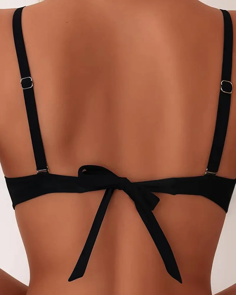 Lois | Sexy Rückenauschnitt Bikini Set