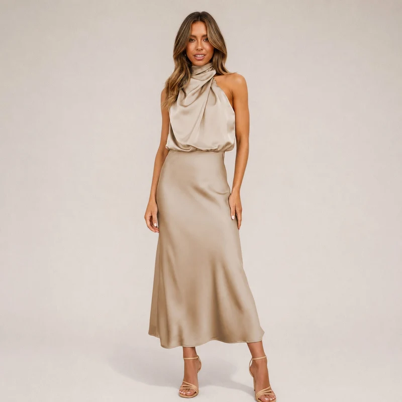 Lillie - Schickes Kleid mit Neckholder-Ausschnitt