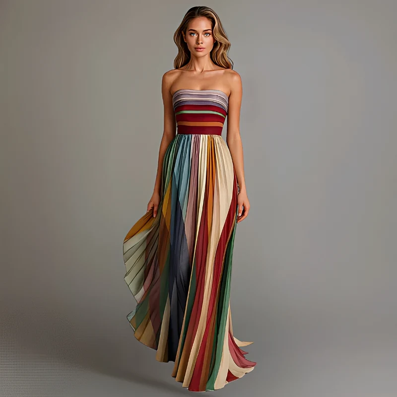 Gracelyn - Elegantes Tube-Top-Maxikleid