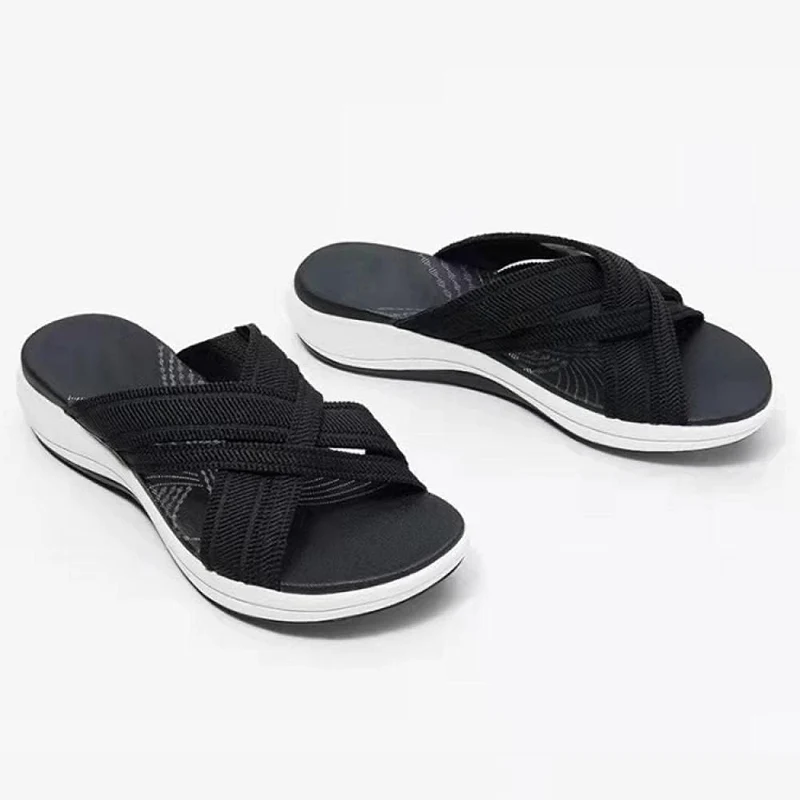 Aerynna™ | Orthopädische Komfort-Cross-Slide-Sandalen