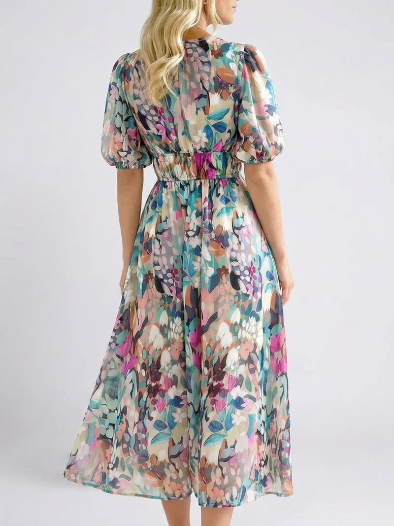 EULALIE | BLUMEN MIDI-KLEID