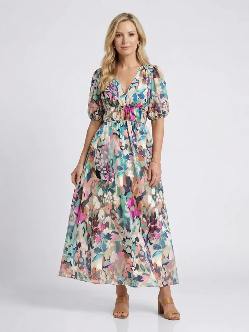 EULALIE | BLUMEN MIDI-KLEID