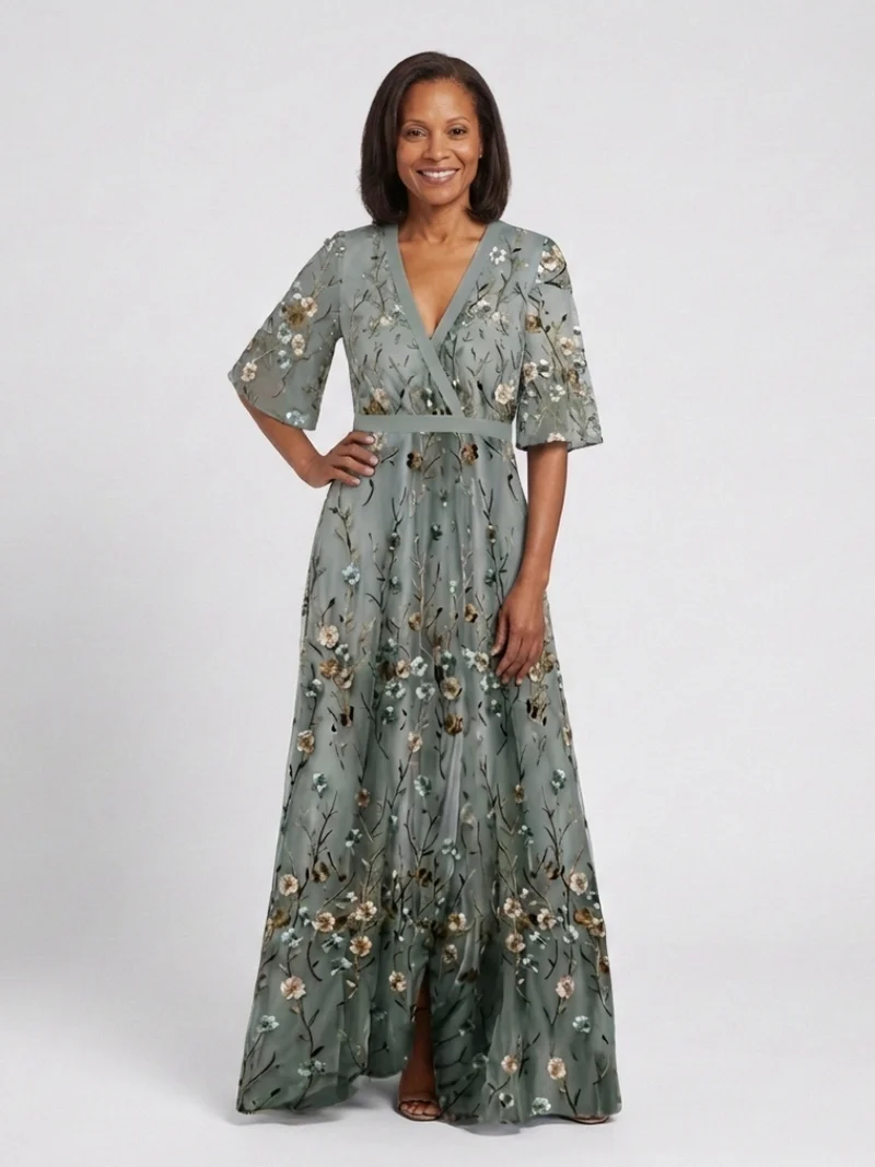 EVADNE | FLORAL MAXIKLEID