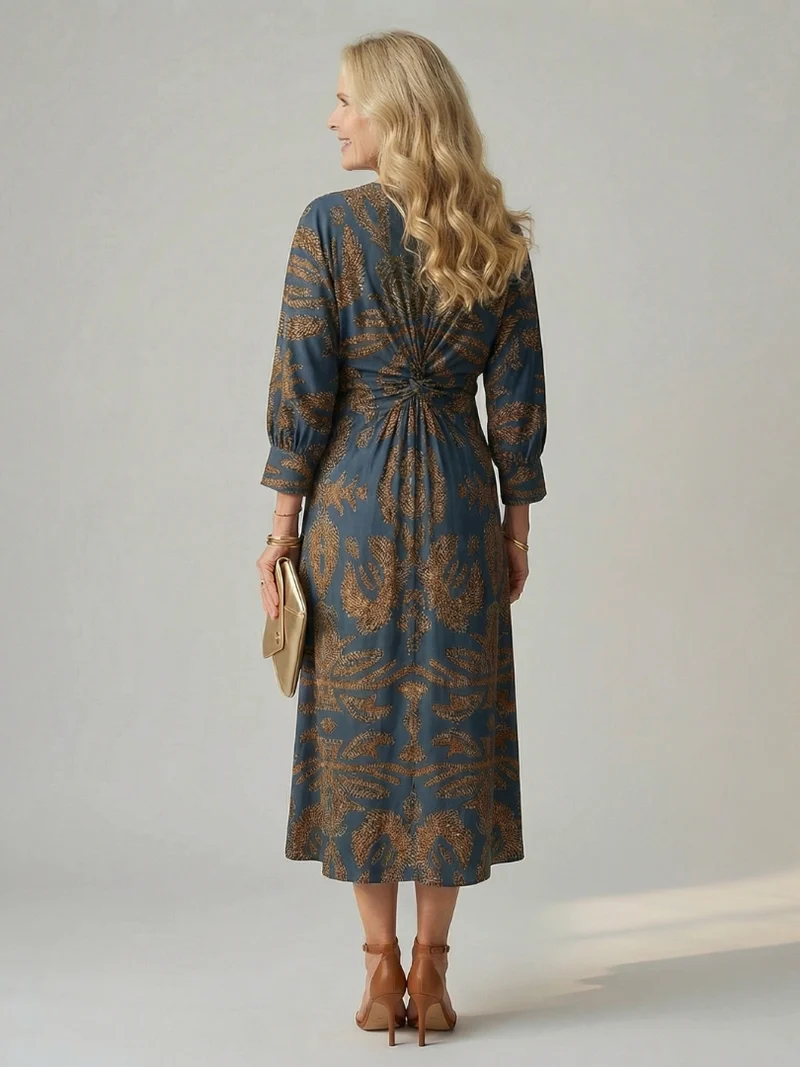 Lune | Natürliches Wickel-Midikleid