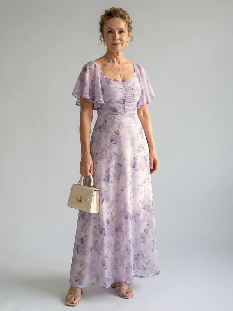 Vaelis | Midi-Kleid mit Flügelärmel