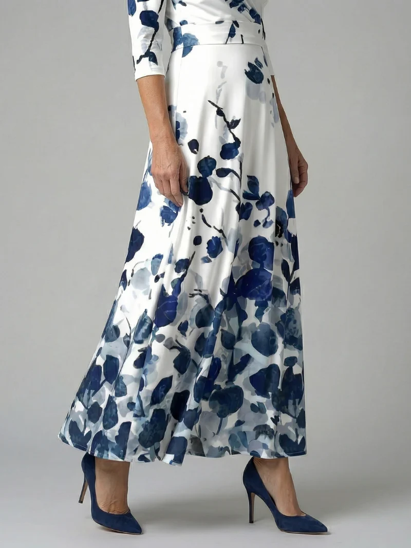 Celine | Midi-Kleid mit Kreuzwickel-Ausschnitt