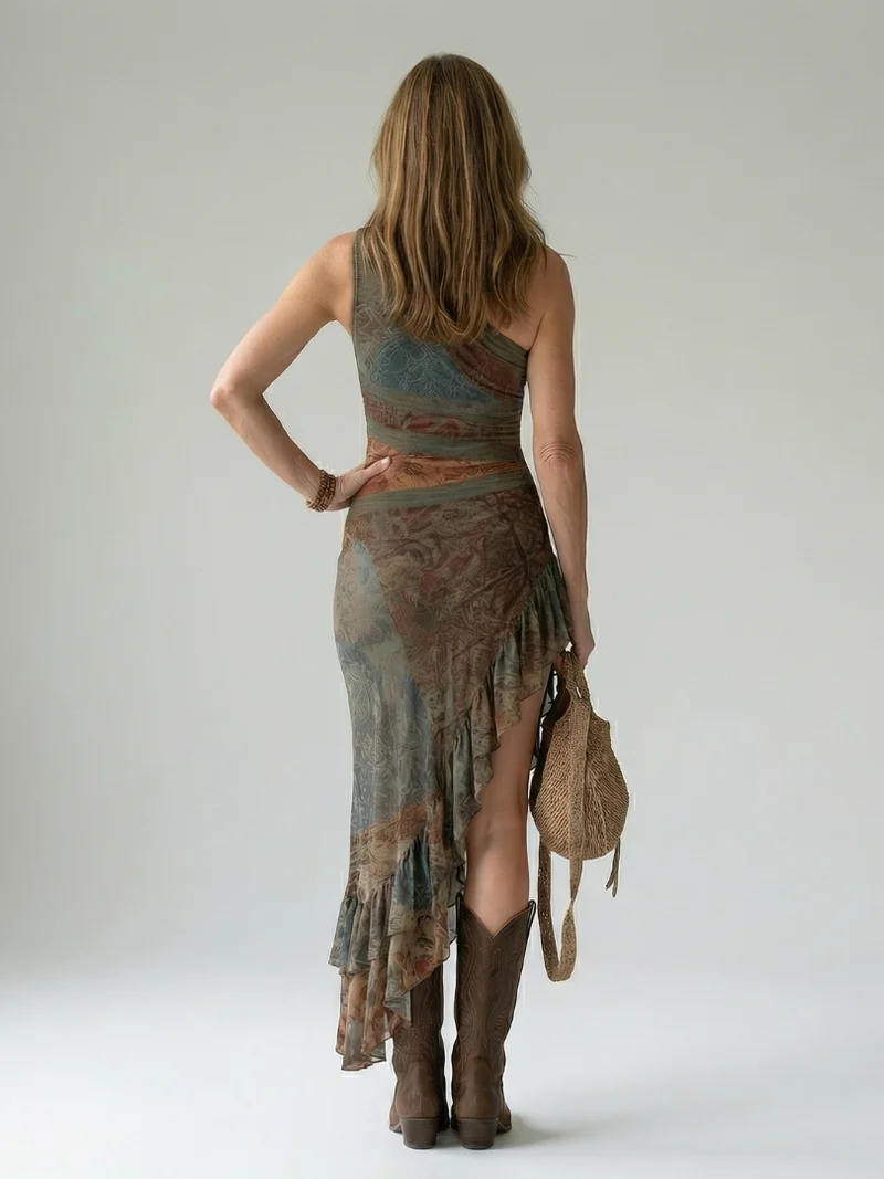 Zalia | Ruhiges Midi-Kleid