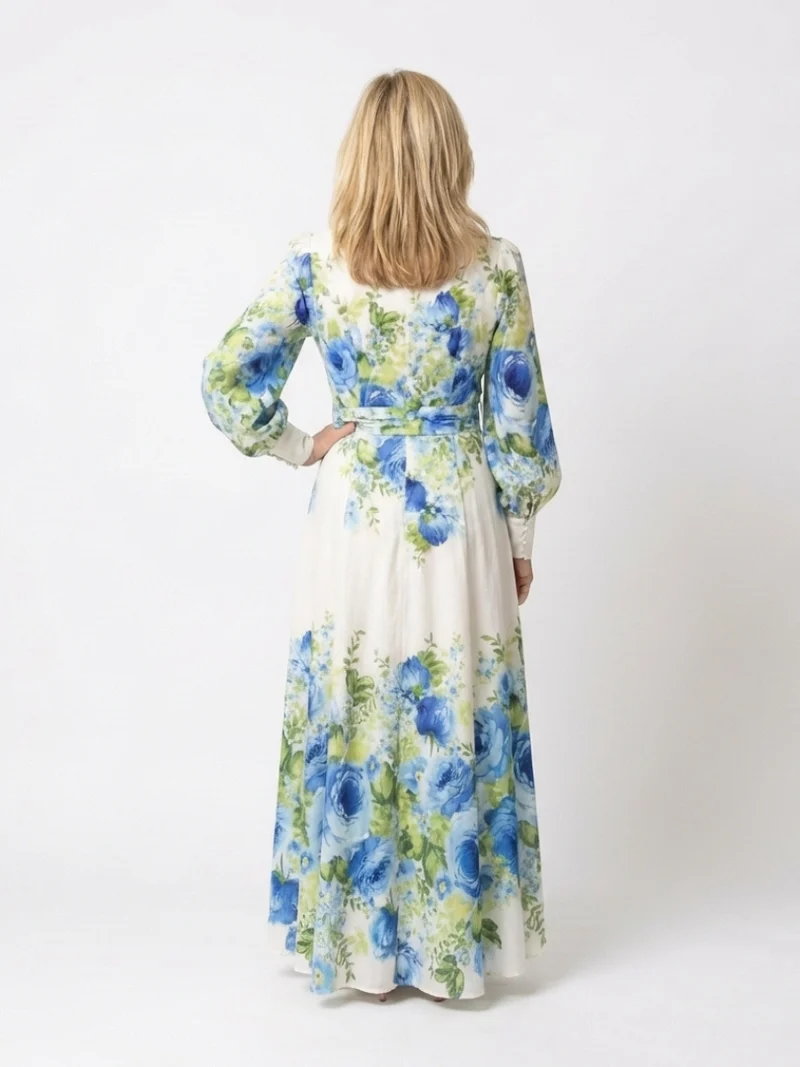 Harper | Knopf-Front Floral Maxi