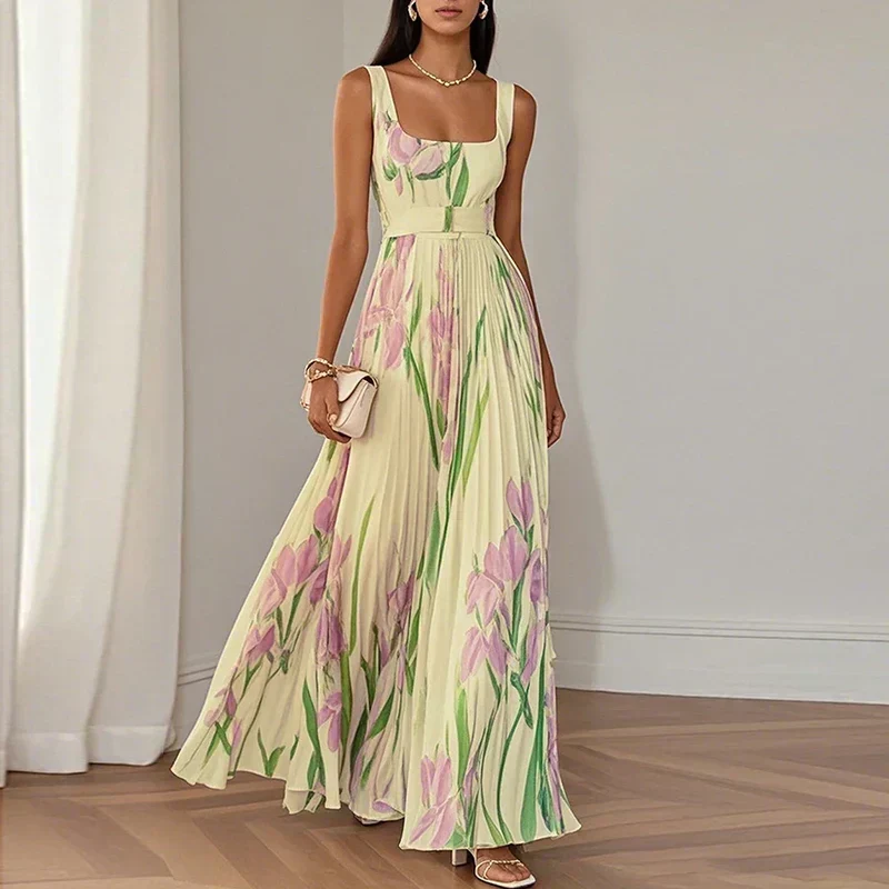 Oriah | Florales A-Linien Maxikleid
