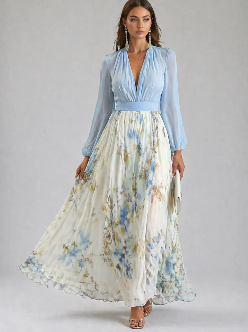 Emma | Florales Maxikleid