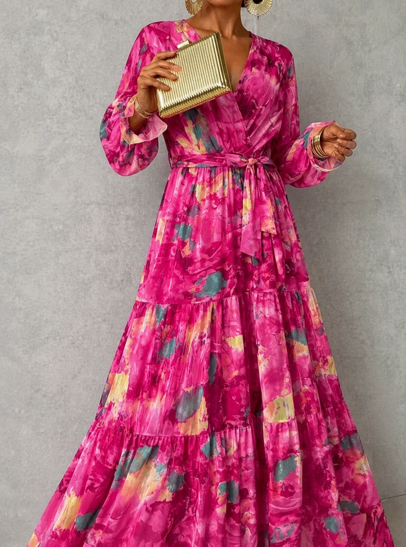 Sage | Floral Wickelkleid